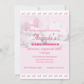 Pink Bows Baby Shower Invitation (Devant)