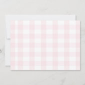 Pink Bows Coquette 1er anniversaire Invitation (Dos)