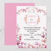 Pink Boy-Girl Baby Shower Invitation (Devant / Derrière)