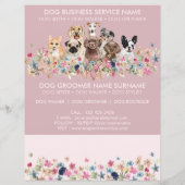 Pink Breeds Dog Walker Budget Tickets Flyer (Achterkant)