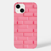 Pink Brick Wall iPhone Case Feminine Style (Achterkant)