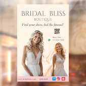 Pink Bridal Bliss Celebrate Love Happiness Wedding Raamsticker (Vel 2)