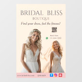 Pink Bridal Bliss Celebrate Love Happiness Wedding Raamsticker (Vel)