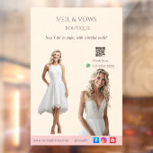 Pink Bridal Bliss Celebrate Love Happiness Wedding Raamsticker (Vel 2)