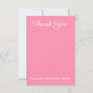 Pink Bridal Shower Thank You Card Bedankkaart