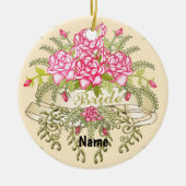 Pink Bride aangepaste bruiloft ornament (Voorkant)