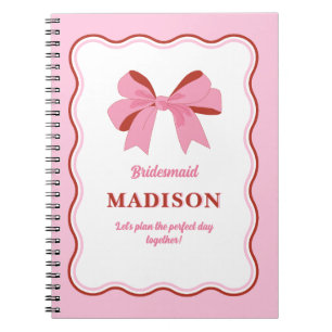 Pink Bridesmaid Bachelorette Notitieboek