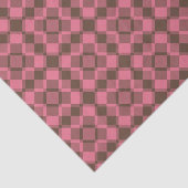 Pink Brown Checker Argyle Pattern Tissuepapier (Detail)