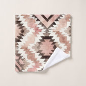 Pink Brown Cowgirl Southwestern Tribal (Gant de toilette)
