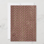 Pink Brown Rustic Pays Nuptiale Douche Invitation (Dos)