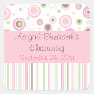 Pink Brown Sweet Girl Polka Dot Favoriser Sticker
