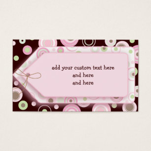 Pink Brown Sweet Girl Polka Dot Favoriser Tags