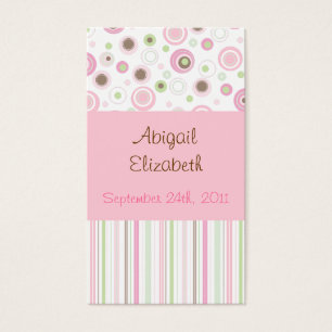 Pink Brown Sweet Girl Polka Dot Favoriser Tags