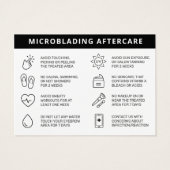 Pink Brows Aftercare PMU Brow Instructions Card (Dos)