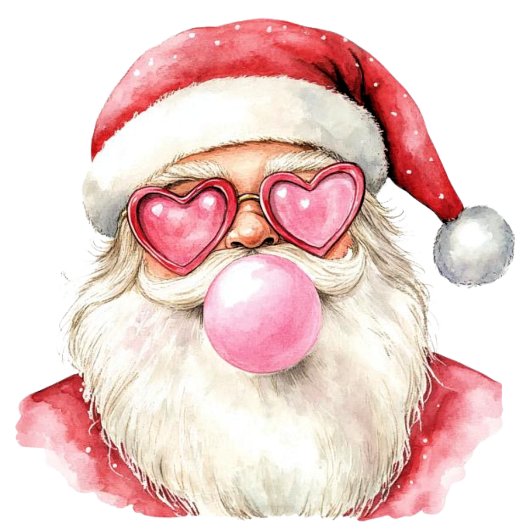 Pink Buble Gum Père Noël