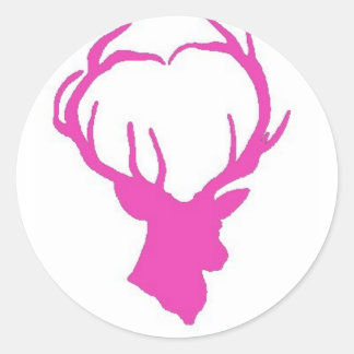 Pink Buck Ronde Sticker