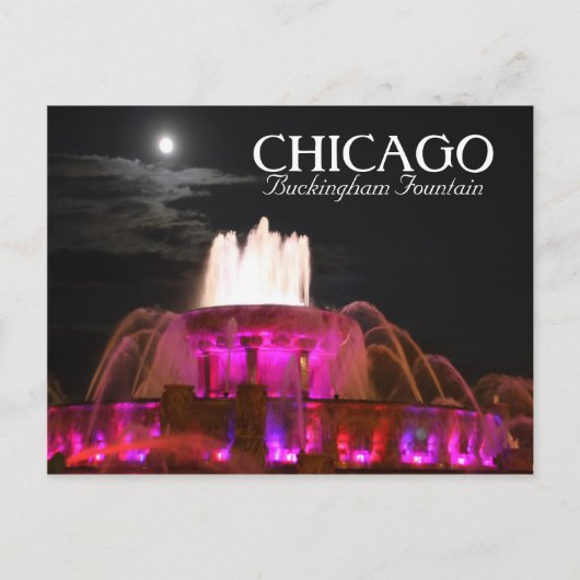 Pink Buckingham Fountain Chicago Briefkaart (Voorkant)