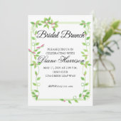 Pink Buds sur Green Ivy Invitation Wedding shower (Debout devant)