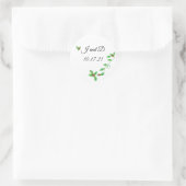 Pink Buds sur Green Ivy Mariage Étiquette (Sac)