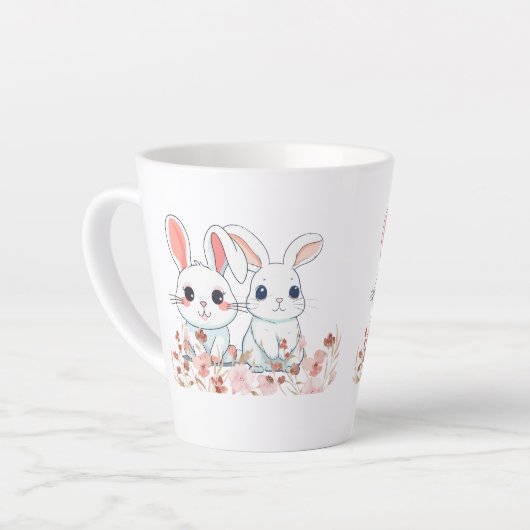 Pink Bunny Latte Mug (Angle gauche)