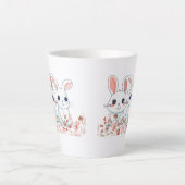Pink Bunny Latte Mug (Devant)