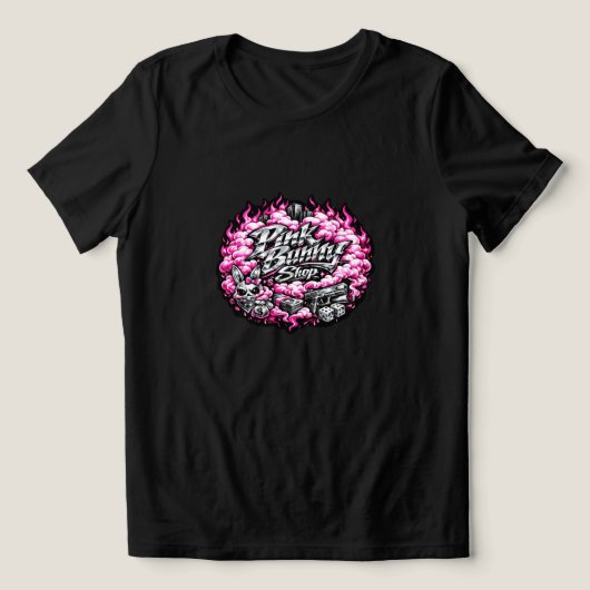 Pink Bunny Mafia (Streets)  Tri-Blend Shirt (Design voorkant)