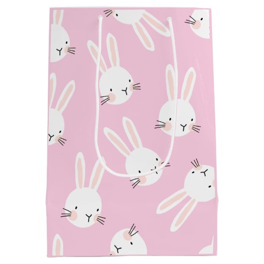 Pink Bunny Medium Cadeauzakje (Achterkant)