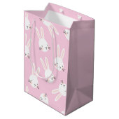 Pink Bunny Medium Cadeauzakje (Achterkant Gekanteld)