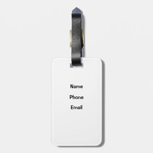 Pink Bunny Pattern Bagagelabel (Achterkant verticaal)