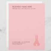 Pink Bunny Persoonlijk Briefhoofd (Voorkant / Achterkant)