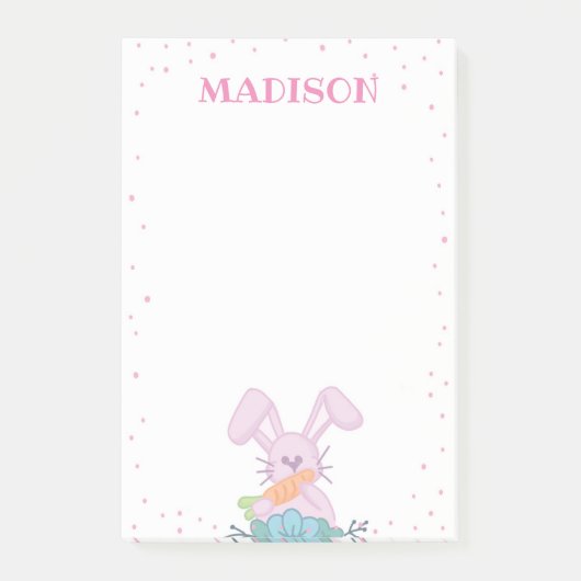 Pink Bunny Post It Note (Voorkant)