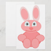 PINK BUNNY RABBIT BRIEFPAPIER (Voorkant / Achterkant)
