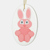 PINK BUNNY RABBIT KERAMISCH ORNAMENT (Links)