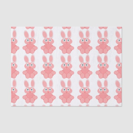 PINK BUNNY RABBIT TISSUEPAPIER (Voorkant)