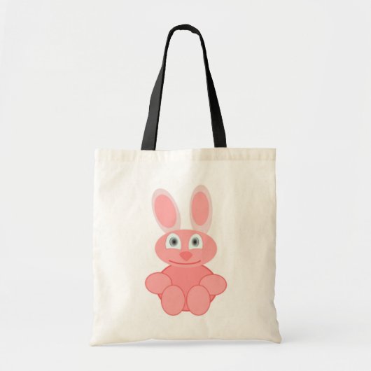 PINK BUNNY RABBIT TOTE BAG (Voorkant)