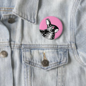 Pink Bunny Ronde Button 5,7 Cm (In situ)