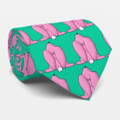 Pink Bunny Stropdas (Opgerold)