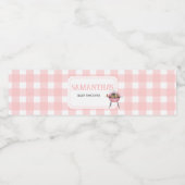 Pink Burger BBQ Baby Shower Waterfles Etiket (Enkel label)