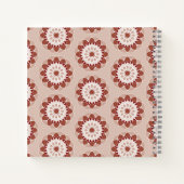 Pink Burgundy Floral Mandala Pattern Monogram Notitieboek (Achterkant)