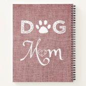 Pink Burlap Chien Carnet maman (Dos)