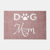 Pink Burlap Dog Mat (Voorkant)