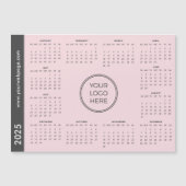 Pink Business Logo 2025 Magnetische Kalender (Voorkant)