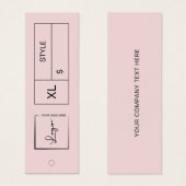 Pink Business Logo Prijs Label Hang Label Mini Visitekaartjes (Voorkant /achterkant)