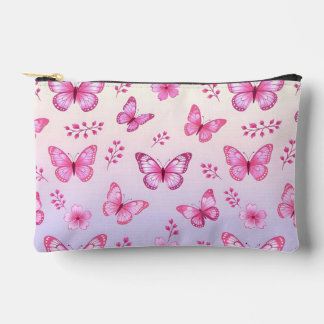Pink butterflies and flowers pattern etui