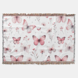 Pink Butterflies  Deken