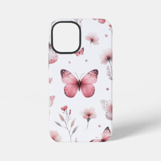 Pink Butterflies  iPhone 12 Mini Hoesje
