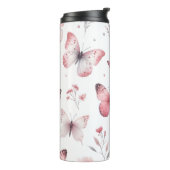 Pink Butterflies Thermosbeker (Gedraaid links)