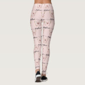 Pink Butterfly Custom Name Leggings (Dos)