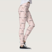 Pink Butterfly Custom Name Leggings (Droite)