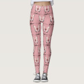 Pink Butterfly Custom Name Leggings (Devant)